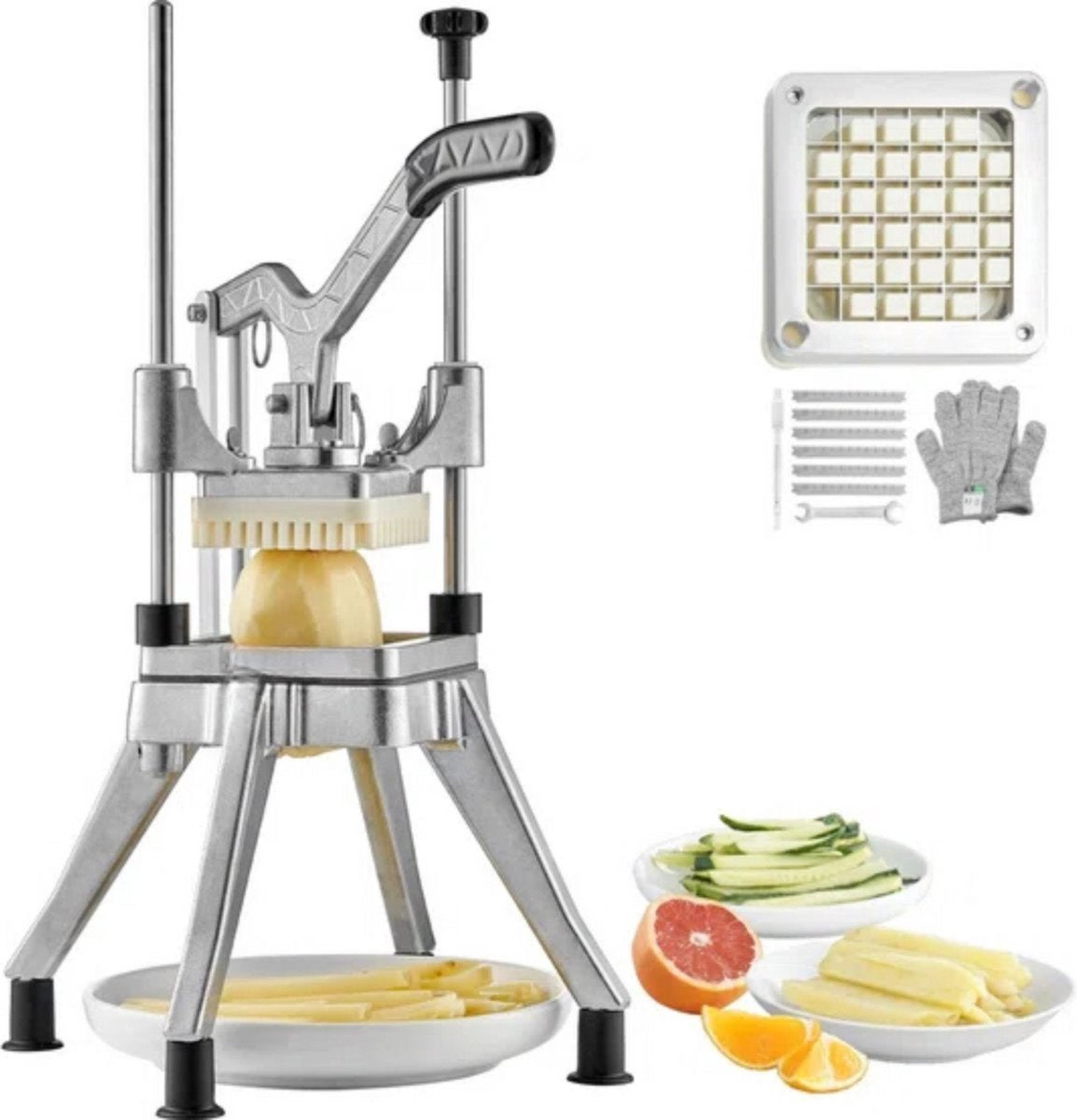 Multifunctionele Snijder - RVS Aardappelsnijder - Handmatig Frietmaker