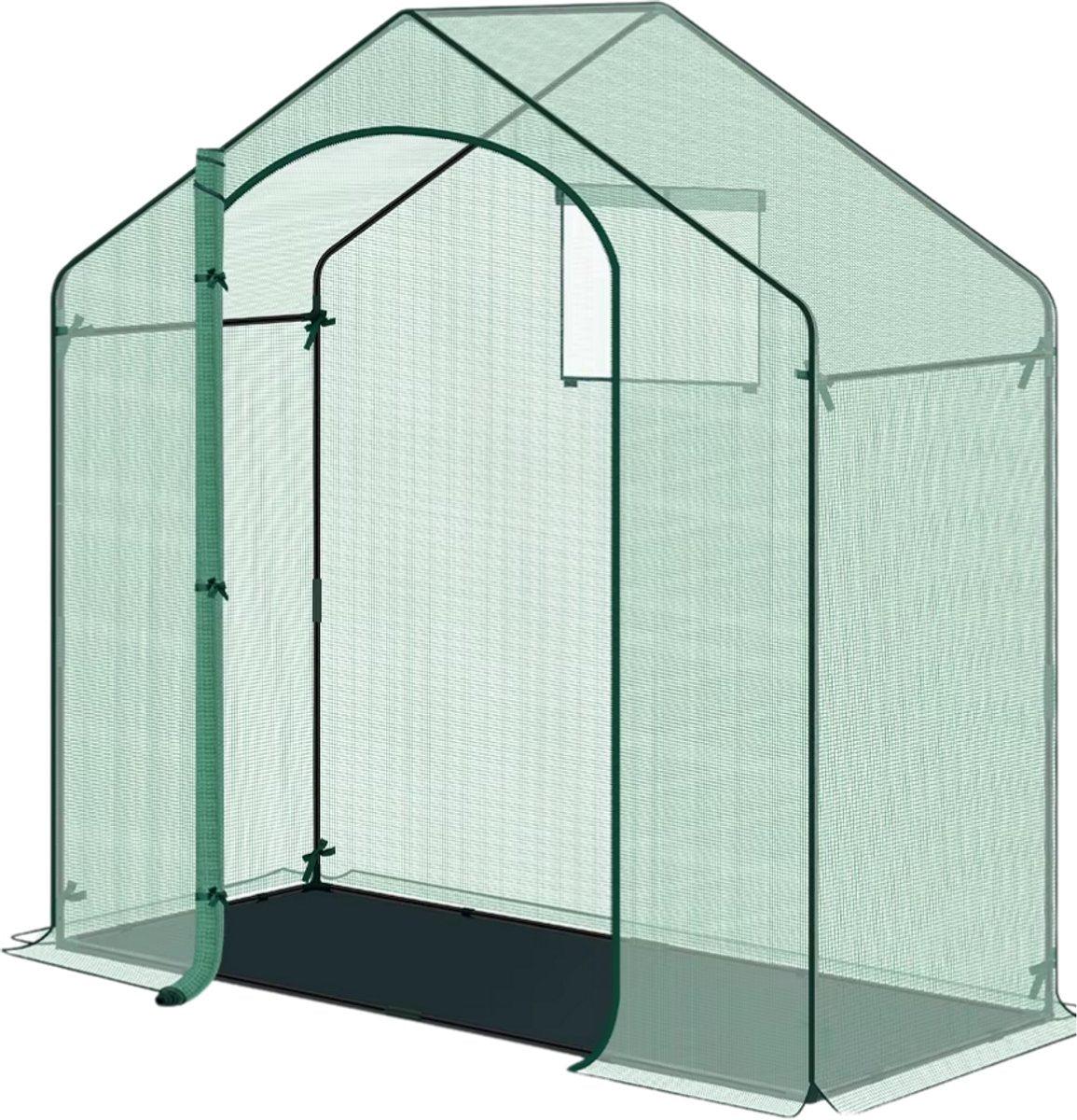 Foliekas Tuinkas - Winterbestendig - PE-folie 135 g/m² - Kweekhuis - Broeikas - Kweekkast voor tomaten & klimplanten - 200x80x200cm Groen
