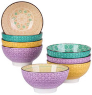 Belviano Serviesset - 8 delig - 8 persoons - Mozaïek - Dinerborden - Bordenset - Diepe borden - Ontbijtborden - Servies - Keukenservies