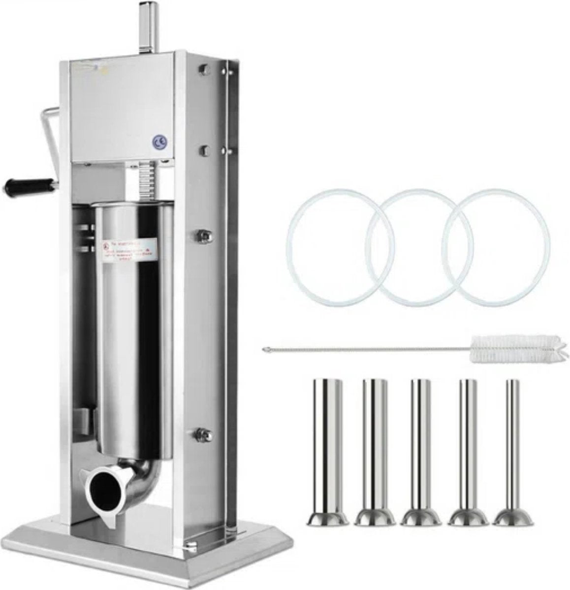Worstenvuller deluxe - 5L - Worstmaker - Worstmachine - RVS