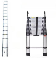 Aluminium Telescopische Ladder Tavien - Vouwladder met Antislipvoeten - Multifunctionele Verlenging - Rechte Ladder voor Loft