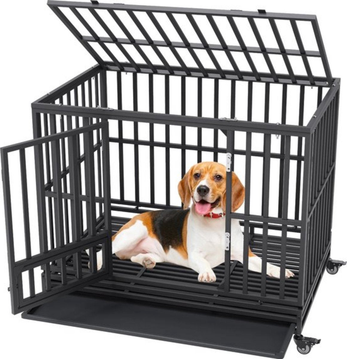 Hondenkennel - Bench - Inclusief wielen - 65×95×81 cm