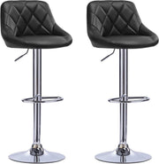 Barkruk - Rugleuning - Ergonomisch - Verstelbaar - Zithoogte 60-82cm - Zwart