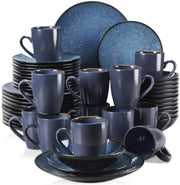 Bellagio Serviesset - 48 delig - 12 persoons - Blauw - Dinerborden - Servies - Keukenservies - Ontbijtborden - Bordenset - Diepe borden
