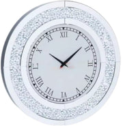 Elegante Spiegel klok - Zilver - Ronde wandspiegel - 60cm - Zonder verlichting - Woonkamer