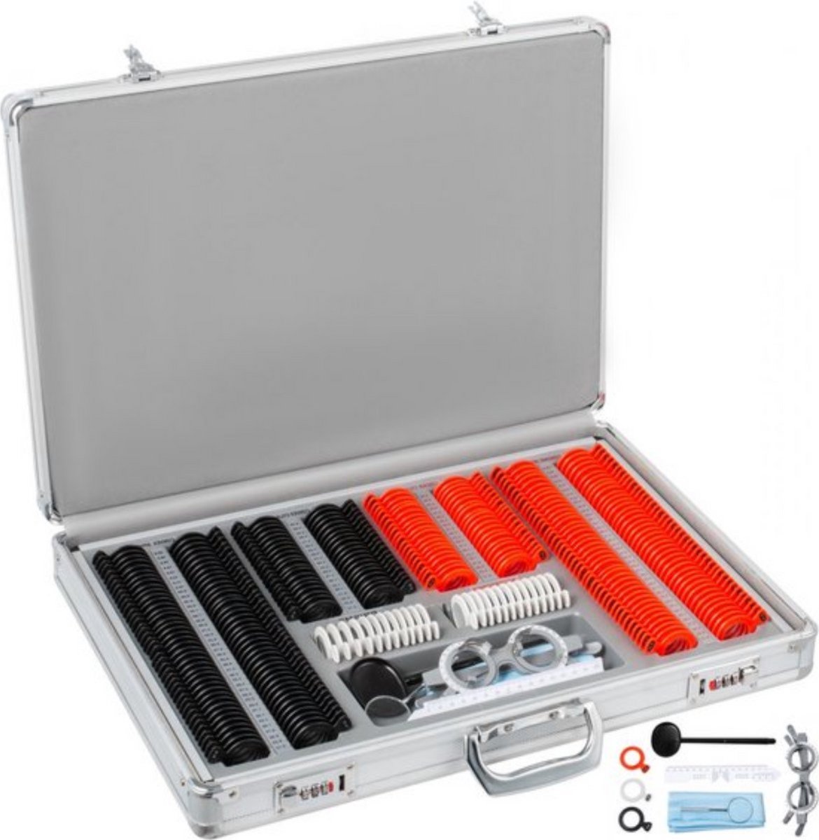 Proeflens Kit Deluxe - Ogemetings voor opticien - 266-delig - Inclusief Proefframe - Voor Optometrie & Oogmetingen