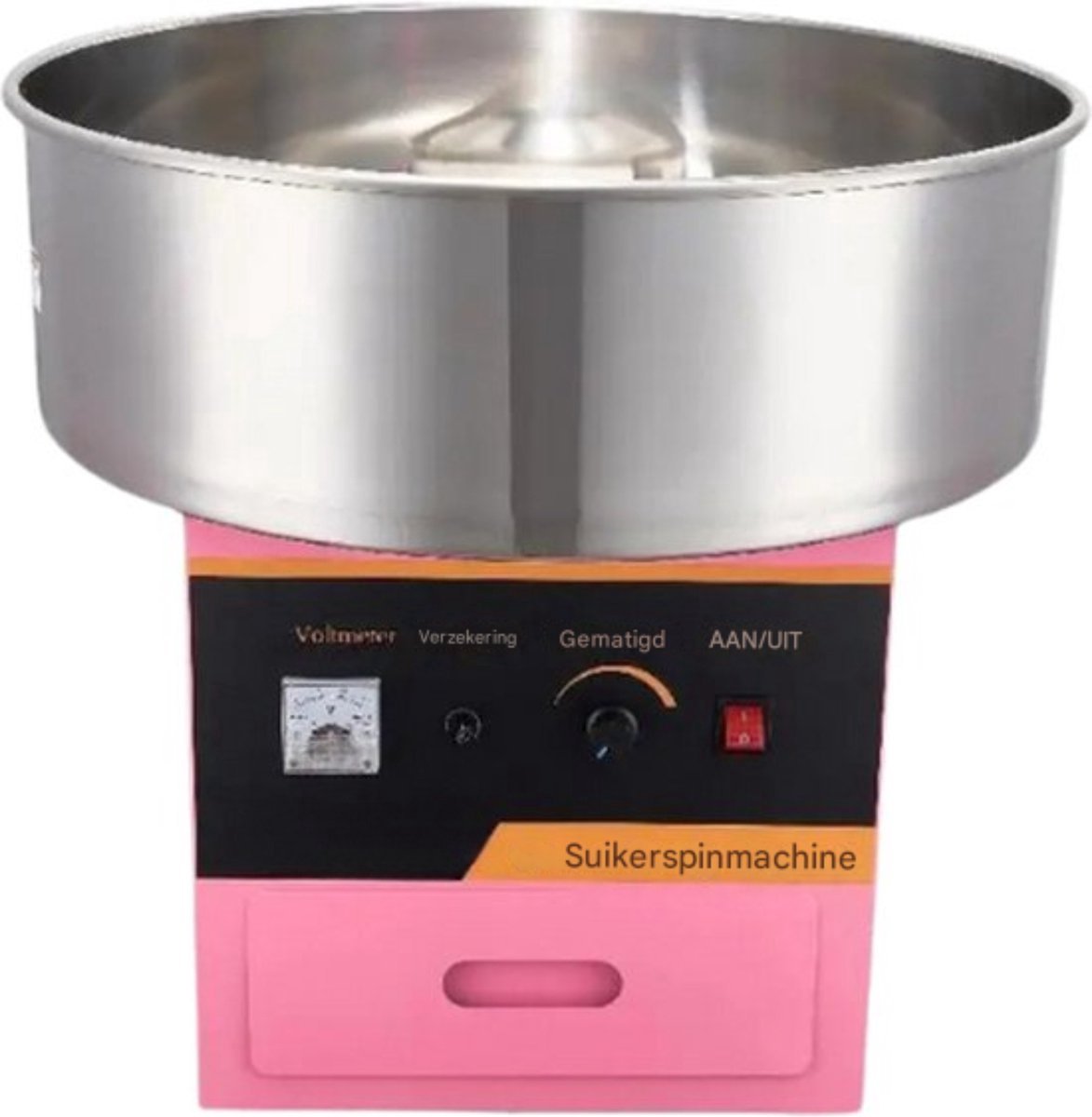 Happyment Suikerspinmachine - RVS - Roze - Professioneel - Instelbaar - Gebruiksvriendelijk