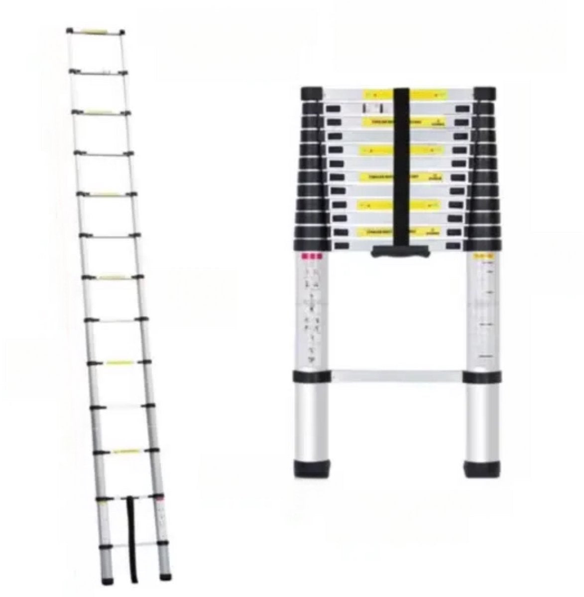 Telescopische Loft Ladder Mivo - 5M - Opvouwbare Trapladder - Uitschuifbare Aluminium Ladder - Draagbaar - EN131 - Max. Belasting 150kg/330lb