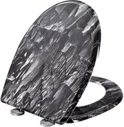 Antibacteriële Toiletbril stoney - Met Softclose - Universeel - Toiletbrillen met print - WC Bril - Toiletzitting