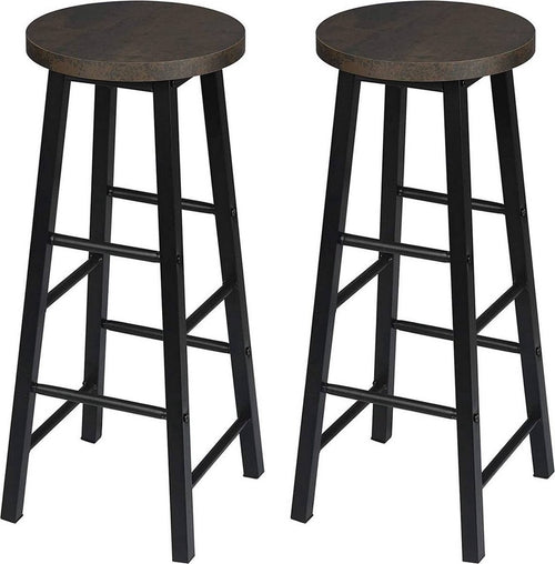 Hoge Barkrukken - Zithoogte 71cm - Roestig - Zonder rugleuning - Set van 2