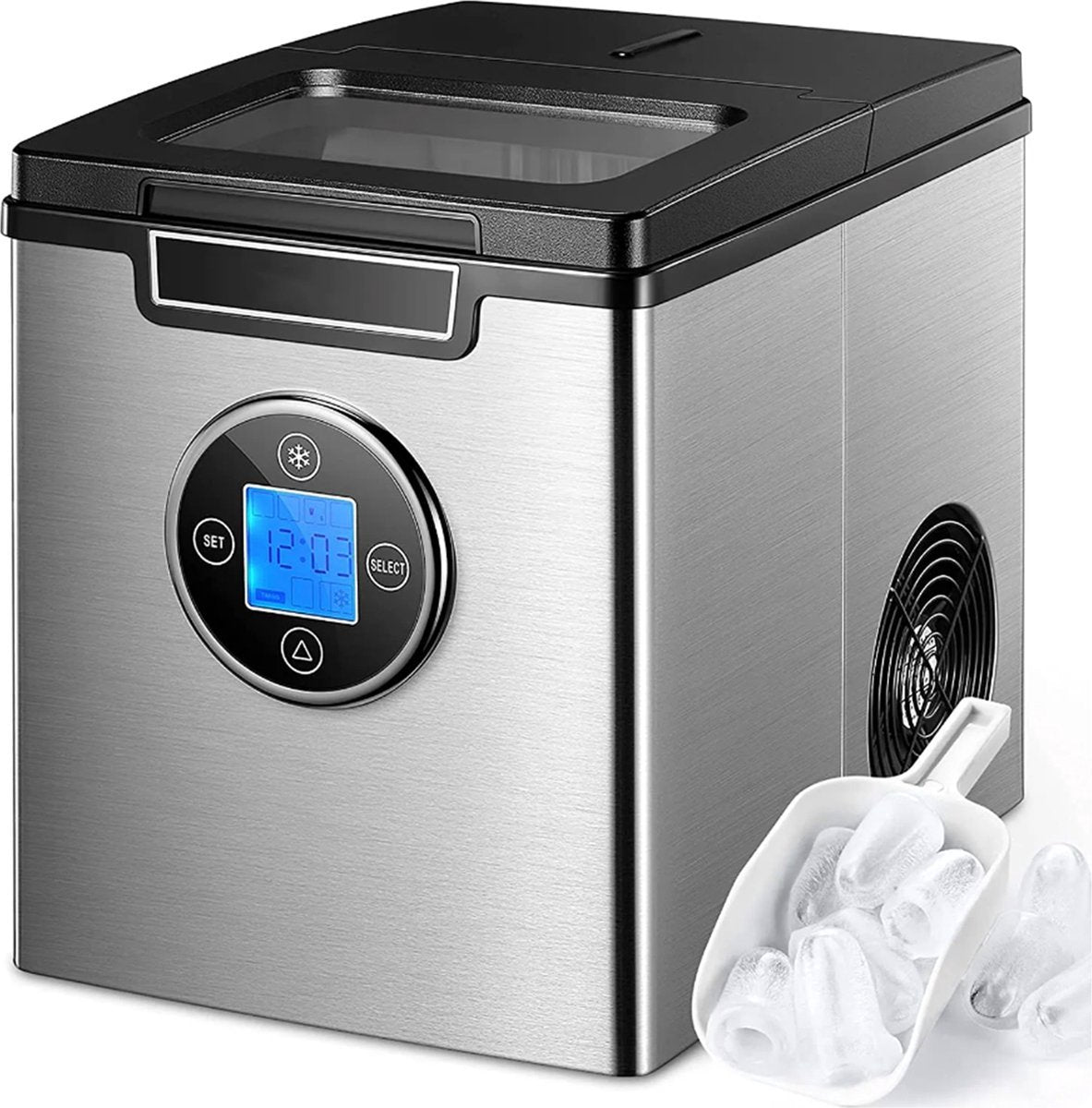 Bolt Edge IJsblokjesmachine - 2,5L - Timer Functie - 15kg/24u - 9 Blokjes/6min - PRO