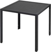 Tuintafel Fioren - Buitentafel - Eettafel buiten - Weerbestendige Terrastafel - Rechthoekige Aluminium Tafel - 75x75x73 cm - Voor Tuin en Achtertuin - Zwart