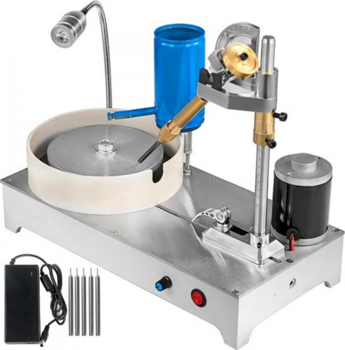Polijstmachine - LCD Precisiemanipulator - Sieraden - 1800 RPM - 120W - Met Wateremmer
