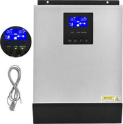 Zonne-omvormer - Frequentieomvormer - Zonnepanelen - Accu - Frequentieregelaar - Toerentalregelaar - 3KVA - 24V MPPT - Off-Grid - Pure Sinus Omvormer voor Zonnepanelen