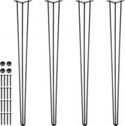 Tafelpoten - 4 Stuks DIY Bureautafelpoten - Metaal Zwart- 91,5 cm Salontafelpoot - Tot 100kg