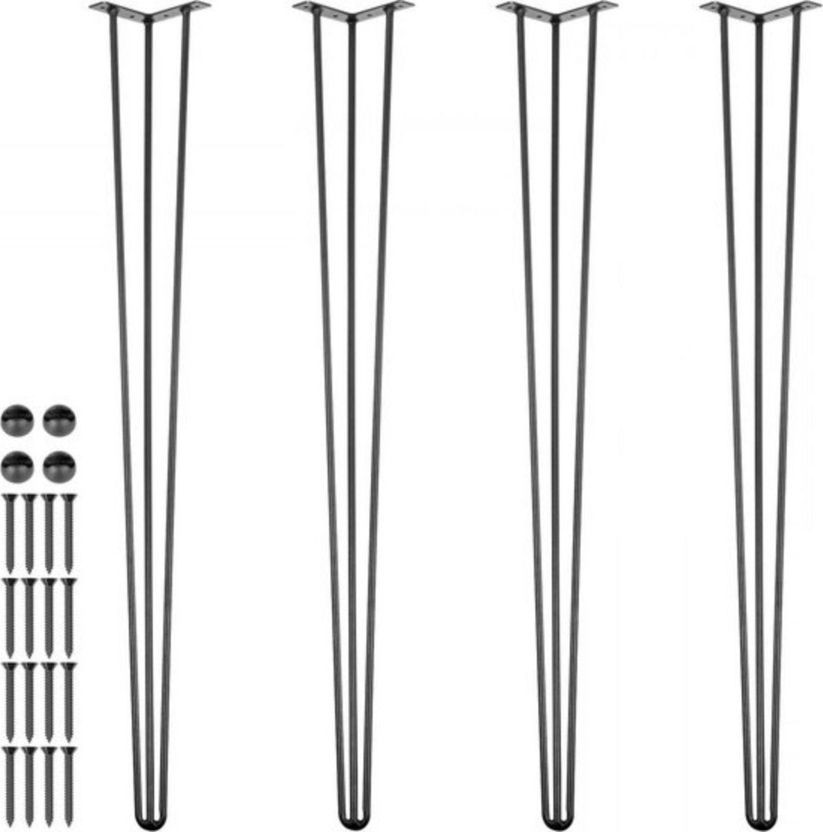 Tafelpoten - 4 Stuks DIY Bureautafelpoten - Metaal Zwart- 91,5 cm Salontafelpoot - Tot 100kg