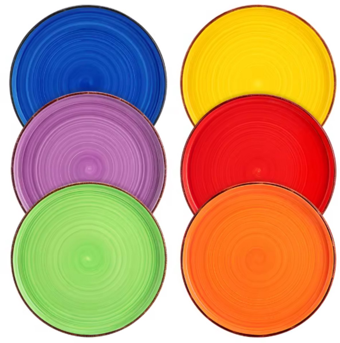 Valenza Pastaborden - 6 delig - 6 persoons - Mix kleuren - Dinerborden - Bordenset - Diepe borden - Ontbijtborden - Servies - Keukenservies