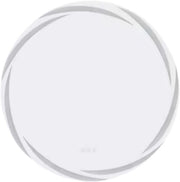 Ronde Badkamerspiegel Nero - Met verlichting - 80cm - Voor Badkamer, Make-up & Wandmontage - Dimbaar licht