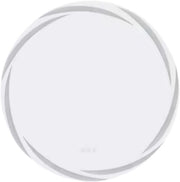 Ronde Badkamerspiegel Nero Fioren - Met verlichting - 60cm - Voor Badkamer, Make-up & Wandmontage - Dimbaar licht