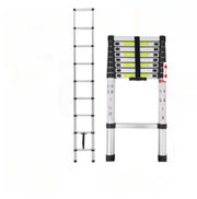 Aluminium Telescopische Ladder Zyren - 260CM - Vouwladder met Antislipvoeten - Multifunctionele Verlenging - Rechte Ladder voor Loft