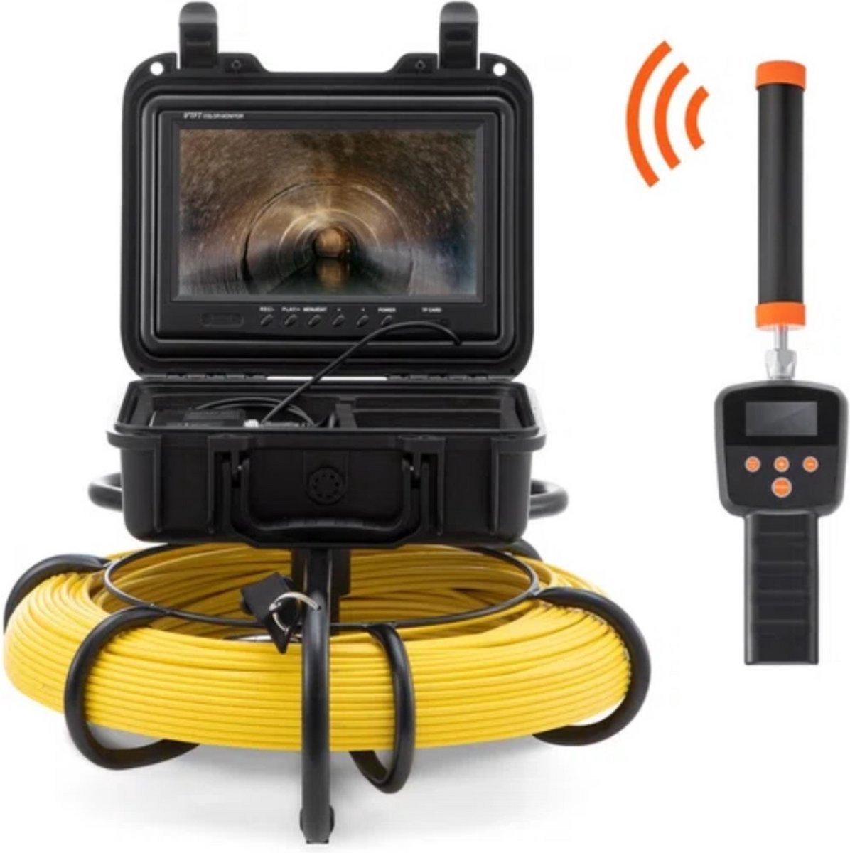 Professionele Inspectie Camera - Endoscoop - 91,5m - Incl. Monitor & Accessoires - Zwart