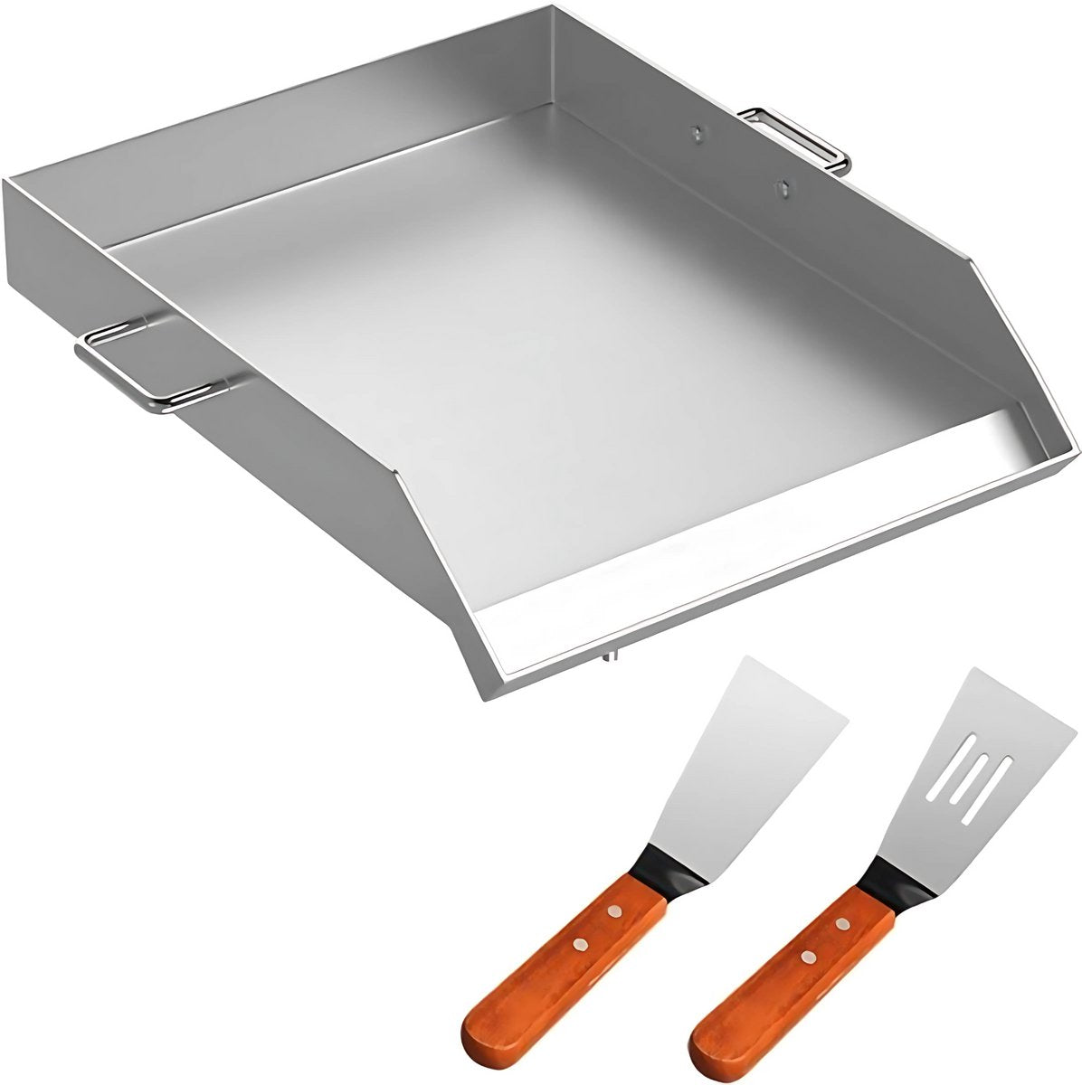 BBQ Bakplaat - RVS - Grillplaat - Gietijzer - BBQ accesoires - Bakplaat - 46x40cm - Voor buiten