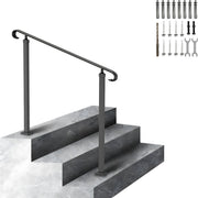 Trapleuning deluxe - Balustrade - Houders - Leuningen voor Trappen - Staal - Met trapleuninghouders - 212CM