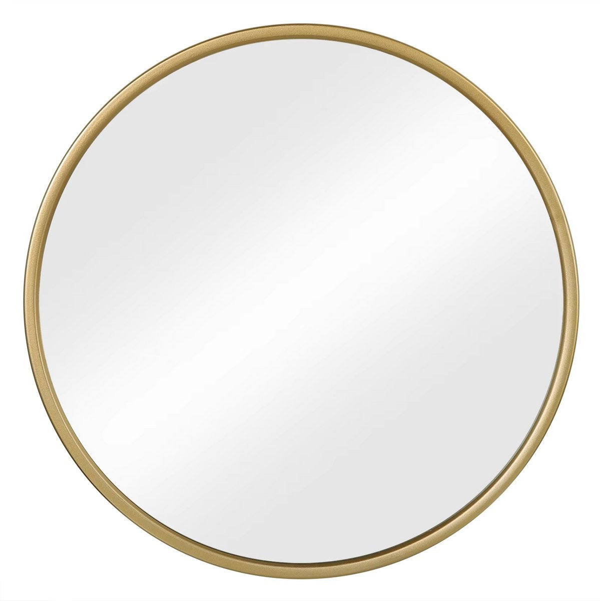 Ronde Spiegel - Voor Badkamer, Slaapkamer, Woonkamer en Hal - Moderne Wandspiegel met Gouden Metalen Frame - Stijlvolle Ophangdecoratie - 40x40cm