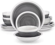 Artesano Serviesset Santivo - 16 delig - 4 persoons - Grijs - Dinerborden - Bordenset - Diepe borden - Ontbijtborden - Servies - Keukenservies