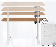 Happyment Sta of zit bureau Deluxe - In hoogte verstelbaar 72-116 cm - Werk - Computer Bureau - Studie - Bruin - Elektrisch