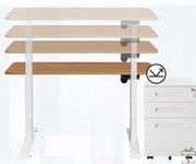 Sta of Zit Bureau - Elektrisch - In hoogte verstelbaar 72-116 cm - Bruin