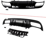 Achterdiffuser met Uitlaattips - Voor Mercedes C-Klasse W205 Sedan AMG-Line (2014-2021) - Auto Accessoires