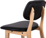 Barkrukken - Set van 2 - Houten Frame - Zwart - Ergonomisch - Met Rugleuning - Zithoogte 65 cm