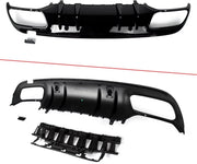Diffuserkit Vistaro - Achterdiffuser met Uitlaattips - Voor Mercedes C-Klasse W205 Sedan AMG-Line (2014-2021) - Auto Accessoires