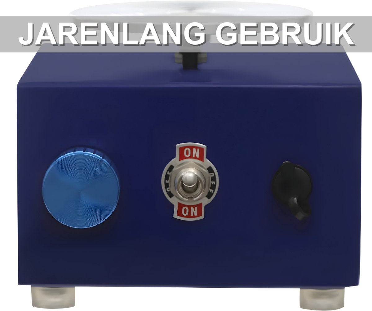 Mini pottenbakkersschijf - Draaischijf - Pottenbakken - Voor keramiek en klei - Elektrisch - Blauw