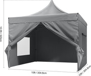 Waterdichte partytent - Met zijwanden - Wit - Luxe paviljoen - 3x3 m