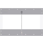 Zeildoek 210x240cm - Verranda - Dekzeil - Overkapping - Voor Terras, Pergola & Tuinhuis - Waterdicht - Wind - Donkergrijs