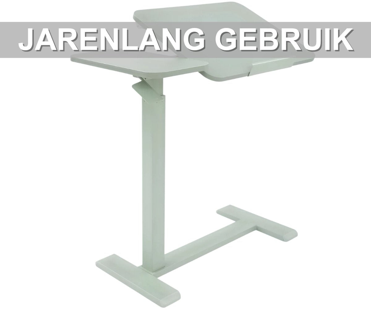 Laptoptafel - Bijzettafel - Bedtafel - Banktafel- Voor gebruik aan bed of kantoor - Verstelbaar - Groen