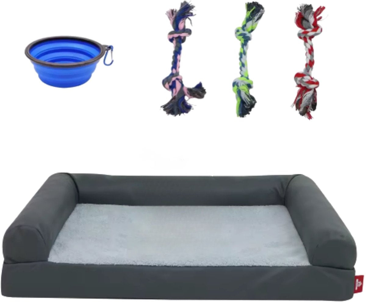 Hondenbench - 91cm - Hondenbed - Donkergrijs - Hondensofa - Hondenzetel - Wasbaar - Ook voor katten