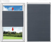 Luxe Honinggraat gordijn - Rolgordijn Blauw - 95x130cm - Lichtdoorlatend - Isolerend - Zonder boren - Polyester