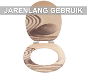 WC-bril - Toiletbril – Voor Toilet & Badkamer – Soft-Close – Duurzaam Kunststof - Met print