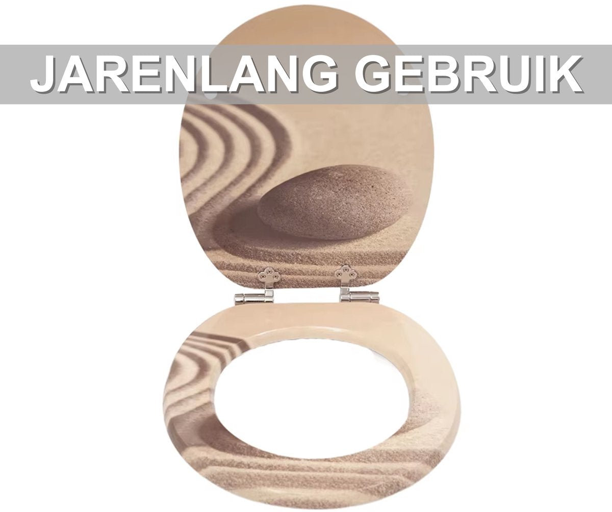 WC-bril - Toiletbril – Voor Toilet & Badkamer – Soft-Close – Duurzaam Kunststof - Met print