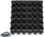 Automatische wandbloempot - zelfwaterende bloempot - Zwart - Voor binnen- en buitenplanten - Besproeiingssysteem met zelfirrigatie - Muurbevestiging