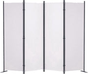 Scheidingswand - 4 panelen - Kamerscherm - Paravan - Wit - Opvouwbaar - 224x171cm
