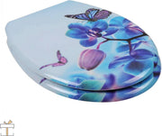 Bolt Edge Toiletbril - Dilly print - Antibacterieel - Softclose - Universeel ontwerp