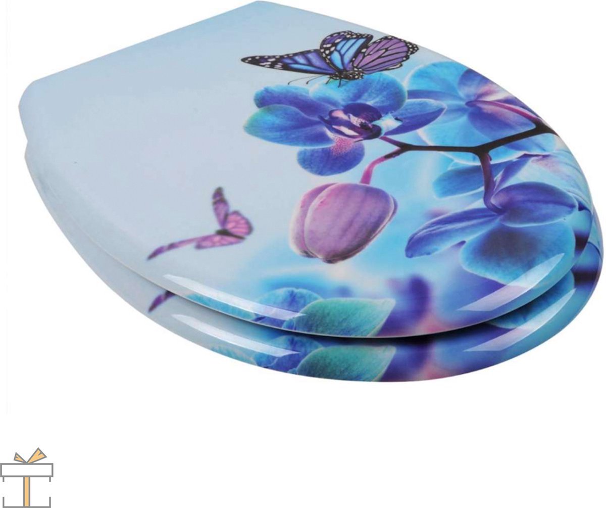 Bolt Edge Toiletbril - Dilly print - Antibacterieel - Softclose - Universeel ontwerp