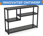 Console tafel Dolia - Zwart - Wandtafel - Sidetafel - Dressoir - Hout- Haltafel - Woonkamer of hal - 110cm