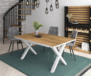 Eetkamertafel - Rechthoek - 4-6 personen - Massief hout - X poten - 170x90x75cm