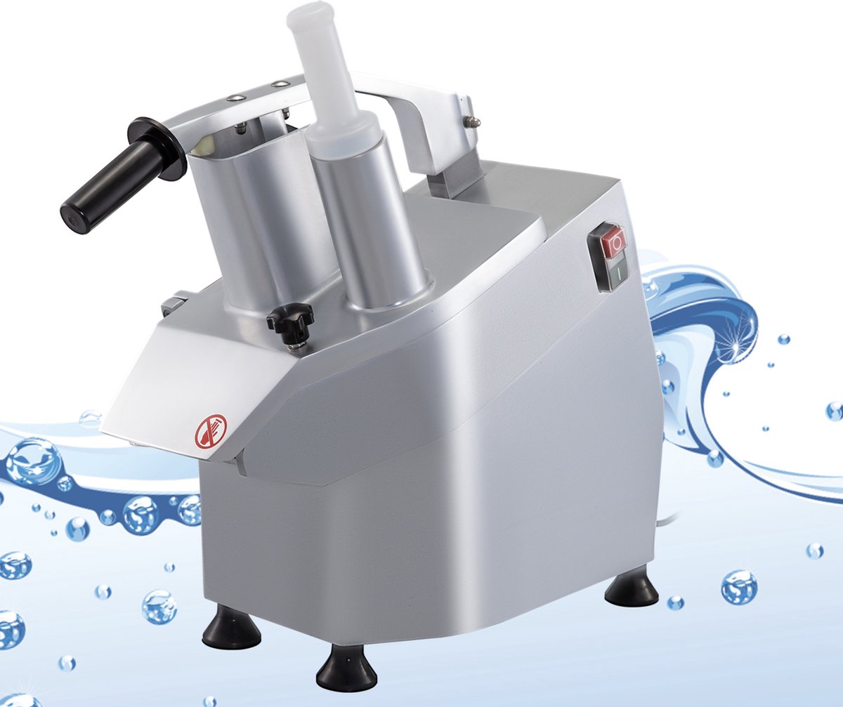 Happyment Professionele Elektrische Groentesnijder - Elektrische Rasp - Multifunctioneel - Mandoline - Hakmolen - Snij- en Raspapparaat - 6 Schijven - 1600 RPM