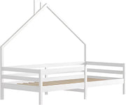 Kinderbed Tavien 90x200 cm - Huisbed - Voor Kinderen - Peuterbed - Met lattenbodem - Zonder matras